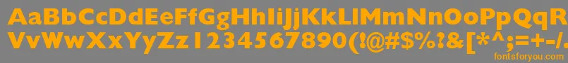 Czcionka GillSansMtExtraBold – pomarańczowe czcionki na szarym tle