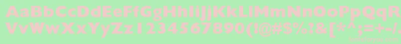 Шрифт GillSansMtExtraBold – розовые шрифты на зелёном фоне