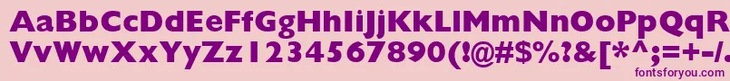 GillSansMtExtraBold Font – Purple Fonts on Pink Background