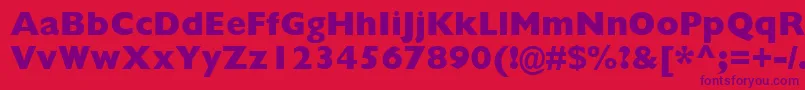 フォントGillSansMtExtraBold – 赤い背景に紫のフォント
