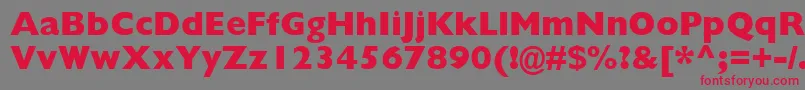 GillSansMtExtraBold Font – Red Fonts on Gray Background