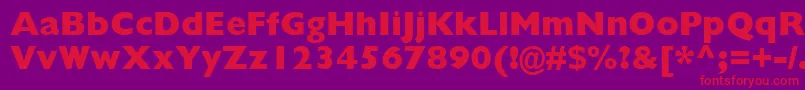 フォントGillSansMtExtraBold – 紫の背景に赤い文字