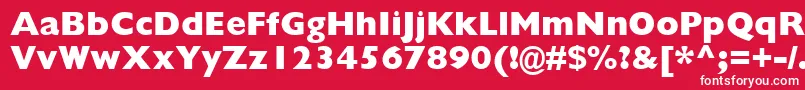 GillSansMtExtraBold Font – White Fonts on Red Background
