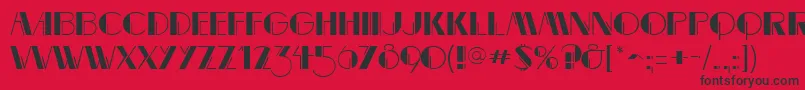 フォントMarqueemieuxRegular – 赤い背景に黒い文字