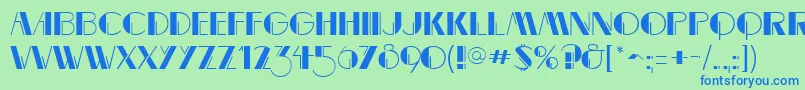 MarqueemieuxRegular Font – Blue Fonts on Green Background