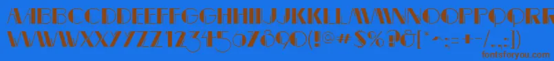 MarqueemieuxRegular Font – Brown Fonts on Blue Background