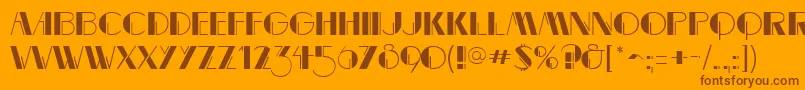MarqueemieuxRegular Font – Brown Fonts on Orange Background