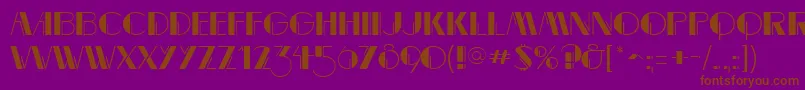 MarqueemieuxRegular Font – Brown Fonts on Purple Background