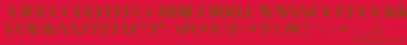 MarqueemieuxRegular Font – Brown Fonts on Red Background