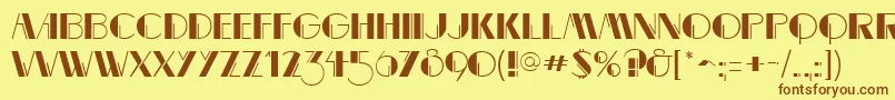 MarqueemieuxRegular Font – Brown Fonts on Yellow Background