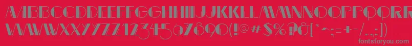 フォントMarqueemieuxRegular – 赤い背景に灰色の文字