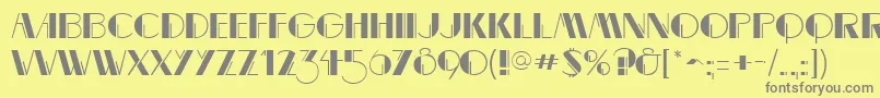MarqueemieuxRegular-Schriftart – Graue Schriften auf gelbem Hintergrund