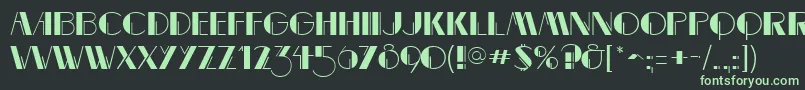 MarqueemieuxRegular Font – Green Fonts on Black Background