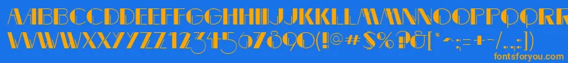 MarqueemieuxRegular Font – Orange Fonts on Blue Background