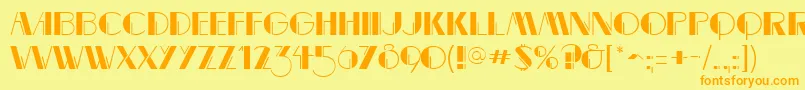 MarqueemieuxRegular Font – Orange Fonts on Yellow Background