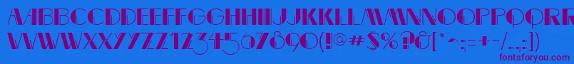MarqueemieuxRegular Font – Purple Fonts on Blue Background