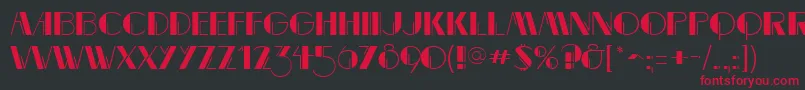 MarqueemieuxRegular Font – Red Fonts on Black Background