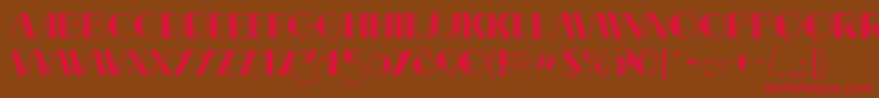 MarqueemieuxRegular Font – Red Fonts on Brown Background