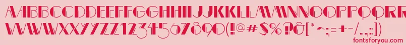フォントMarqueemieuxRegular – ピンクの背景に赤い文字