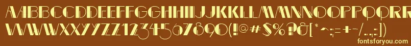 MarqueemieuxRegular Font – Yellow Fonts on Brown Background