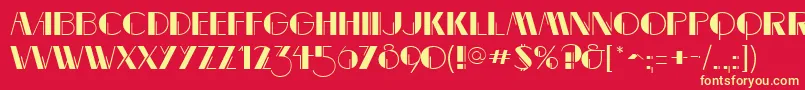 MarqueemieuxRegular Font – Yellow Fonts on Red Background