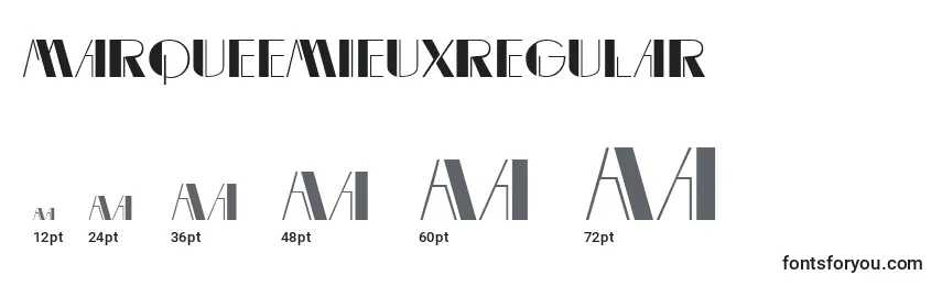 Размеры шрифта MarqueemieuxRegular