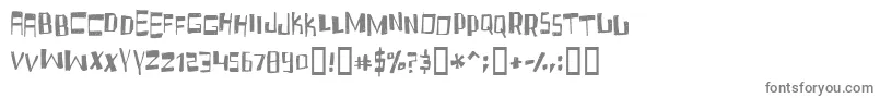 フォントFruityDrinkCarbonated – 白い背景に灰色の文字