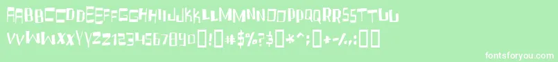 FruityDrinkCarbonated Font – White Fonts on Green Background