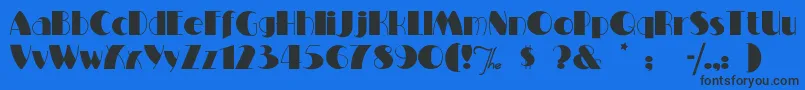 フォントMiltonburlesque – 黒い文字の青い背景