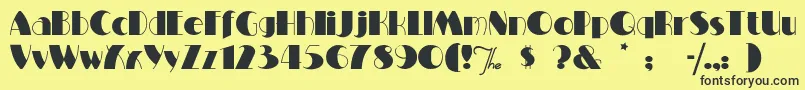 Miltonburlesque Font – Black Fonts on Yellow Background