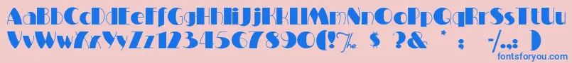 Miltonburlesque Font – Blue Fonts on Pink Background