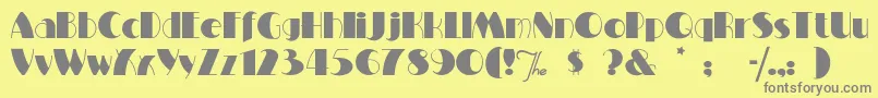 Miltonburlesque Font – Gray Fonts on Yellow Background