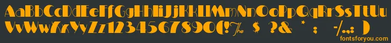 Miltonburlesque Font – Orange Fonts on Black Background