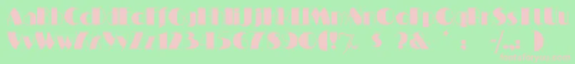 Miltonburlesque-fontti – vaaleanpunaiset fontit vihreällä taustalla