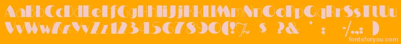 Miltonburlesque Font – Pink Fonts on Orange Background