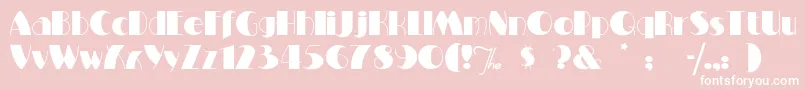 Miltonburlesque-fontti – valkoiset fontit vaaleanpunaisella taustalla