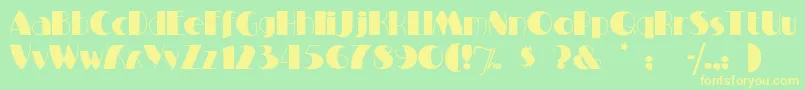 Miltonburlesque Font – Yellow Fonts on Green Background