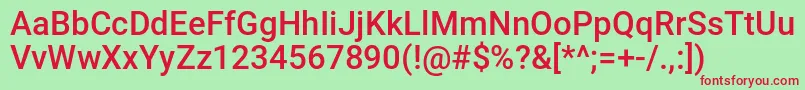 Righthandlukestagital Font – Red Fonts on Green Background