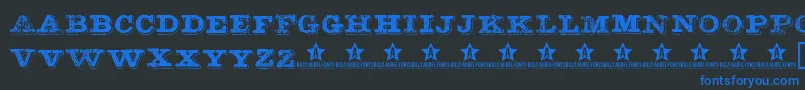 Botassujas Font – Blue Fonts on Black Background