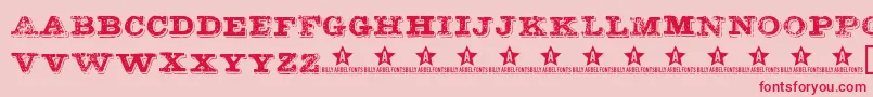 Botassujas Font – Red Fonts on Pink Background