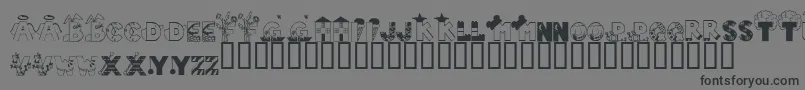 フォントLmsAIsForAngel – 黒い文字の灰色の背景