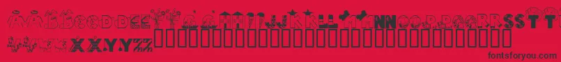 LmsAIsForAngel Font – Black Fonts on Red Background