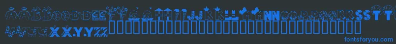 LmsAIsForAngel Font – Blue Fonts on Black Background