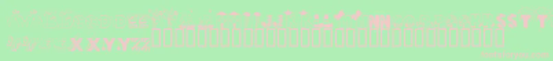 LmsAIsForAngel Font – Pink Fonts on Green Background