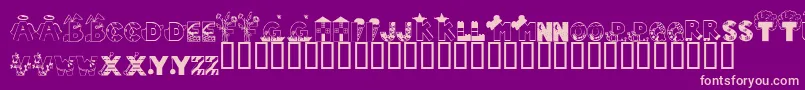 LmsAIsForAngel Font – Pink Fonts on Purple Background