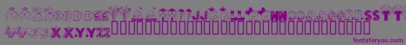 LmsAIsForAngel-fontti – violetit fontit harmaalla taustalla
