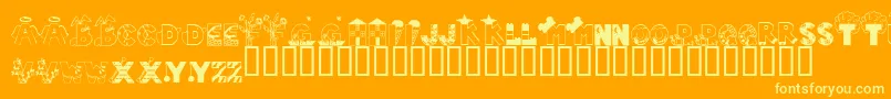 LmsAIsForAngel Font – Yellow Fonts on Orange Background