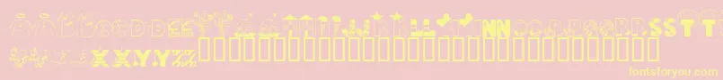 LmsAIsForAngel Font – Yellow Fonts on Pink Background