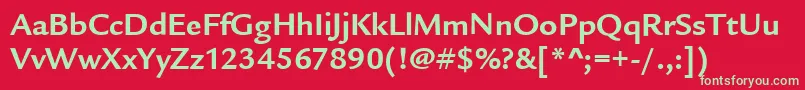 LegacySansItcBold Font – Green Fonts on Red Background
