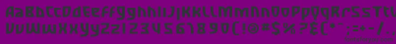 SfRetroesque Font – Black Fonts on Purple Background